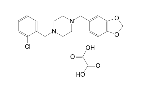 1-(1,3-benzodioxol-5-ylmethyl)-4-(2-chlorobenzyl)piperazine oxalate