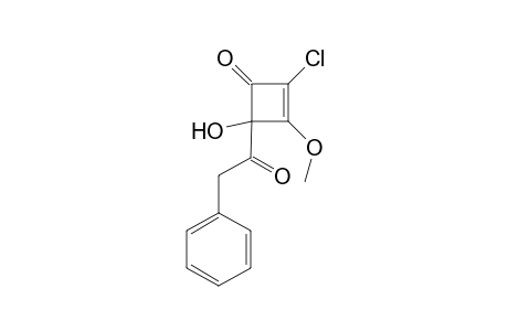 2-Chloro-4-hydroxy-3-methoxy-4-phenylacetylcyclobut-2-enone