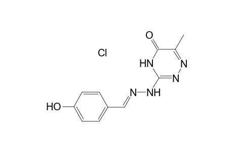 3-[N'-(4-hydroxy-benzylidene)-hydrazino]-6-methyl-4H-[1,2,4]triazin-5-one, hydrochloride