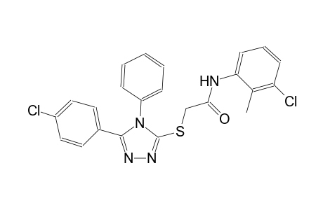 N-(3-chloro-2-methylphenyl)-2-{[5-(4-chlorophenyl)-4-phenyl-4H-1,2,4-triazol-3-yl]sulfanyl}acetamide