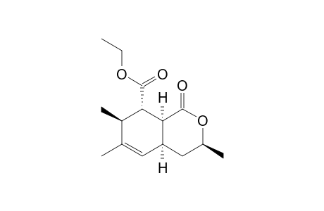 Ethyl (3S*,4aS*,7S*,8S*,8aS*)-3,6,7-trimethyl-1-oxo-3,4,4a,7,8,8a-hexahydro-1H-isochromene-8-carboxylate
