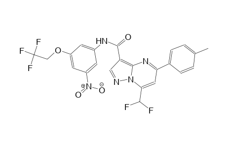 7-(difluoromethyl)-5-(4-methylphenyl)-N-[3-nitro-5-(2,2,2-trifluoroethoxy)phenyl]pyrazolo[1,5-a]pyrimidine-3-carboxamide
