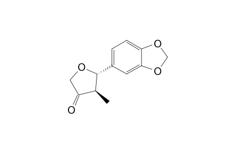(2S*,3R*)-3-Methyl-2-(3,4-methylenedioxyphenyl)-tetrahydrofuran-4-one