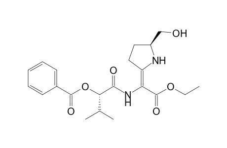 Ethyl 2-((S)-5-Hydroxymethylpyrrolidin-2-ylidene]-2-[(S)-2-benzoyloxy-3-methylbutanoylamino]acetate