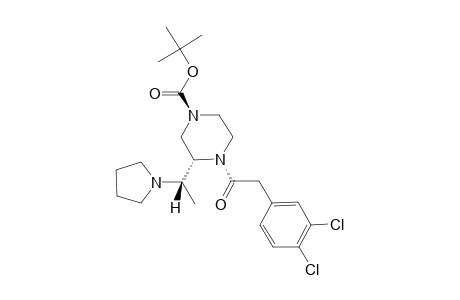 (+)-TERT.-BUTYL-(R)-4-[2-(3,4-DICHLOROPHENYL)-ACETYL]-3-[(S)-1-(PYRROLIDIN-1-YL)-ETHYL]-PIPERAZINE-1-CARBOXYLATE;MAJOR-ROTAMER