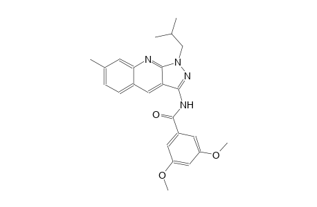 N-(1-isobutyl-7-methyl-1H-pyrazolo[3,4-b]quinolin-3-yl)-3,5-dimethoxybenzamide