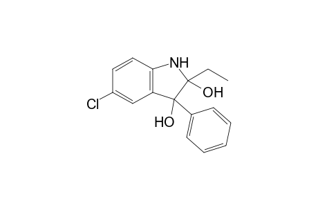 2-Ethyl-5-chloro-3-phenyl-2,3-dihydro-1H-indole-2,3-diol