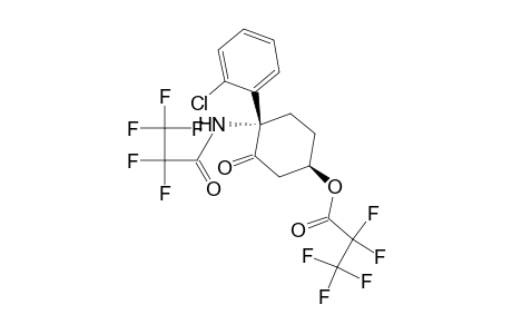 Propanoic acid, pentafluoro-, 4-(2-chlorophenyl)-3-oxo-4-[(2,2,3,3,3-pentafluoro-1-oxopropyl)amino]cyclohexyl ester, trans-