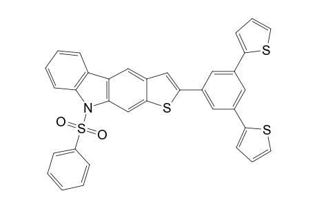 1-[1-(phenylsulfonyl)-thiopheno[2,3-b]carbazole]-3,5-bis(2-thiophenyl)benzene