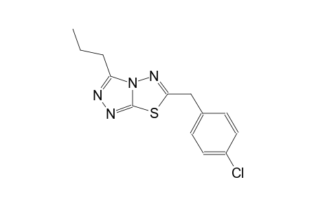 6-(4-chlorobenzyl)-3-propyl[1,2,4]triazolo[3,4-b][1,3,4]thiadiazole