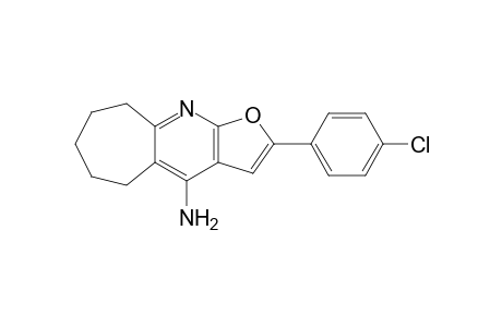 2-(4-Chlorophenyl)-6,7,8,9-tetrahydro-5H-cyclohepta[b]furo[3,2-e]pyridin-4-amine