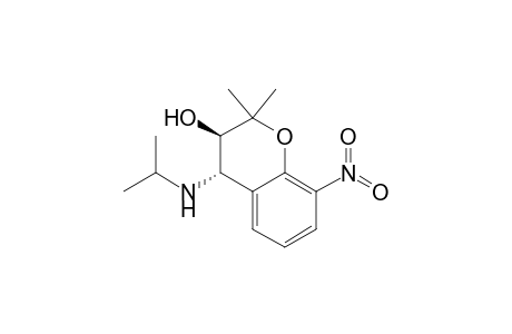 trans-3,4-Dihydro-2,2-dimethyl-8-nitro-4-isopropylamino-2H-1-benzopyran-3-ol