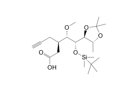 (R)-3-[(1S,2R)-2-(tert-Butyl-dimeth yl-silanyloxy)-1-methoxy-2-((4S,5R)-2,2,5-trimethyl-[1,3]dioxolan-4-yl)-ethyl]-hex-5-ynoic acid