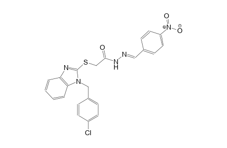 acetic acid, [[1-[(4-chlorophenyl)methyl]-1H-benzimidazol-2-yl]thio]-, 2-[(E)-(4-nitrophenyl)methylidene]hydrazide