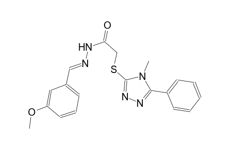 N'-[(E)-(3-methoxyphenyl)methylidene]-2-[(4-methyl-5-phenyl-4H-1,2,4-triazol-3-yl)sulfanyl]acetohydrazide
