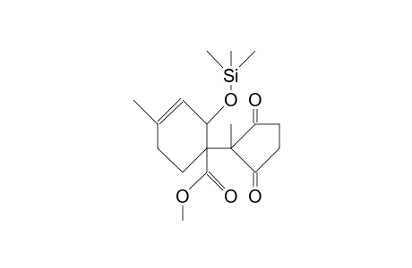 (3R,4R)-1-Methyl-4-(2-methyl-1,3-dioxo-cyclopent-2-yl)-4-methoxycarbonyl-3-trimethylsiloxy-1-cyclohexene