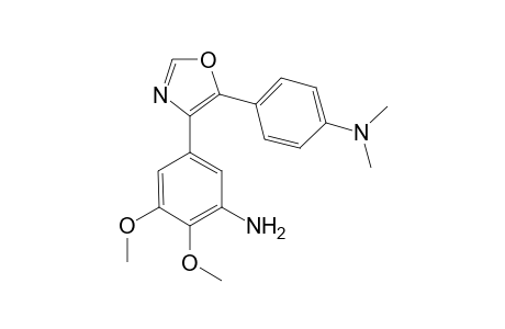 4-(3'-amino-4',5'-dimethoxyphenyl)-5-(4''-N,N-dimethylaminophenyl)-oxazole