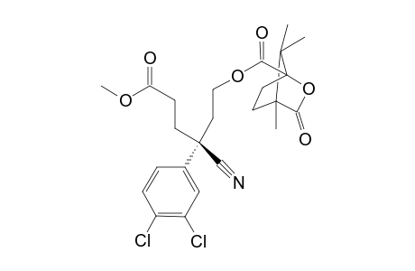 (1'S,3S,4'R)-(-)-(4',7',7'-Trimethyl-3'-oxo-2'-oxabicyclo[2.2.1]heptane-1'-carboxylic acid 3-cyano-3-(3'',4''-dichlorophenyl)-5-methoxycarbonylpentanyl ester