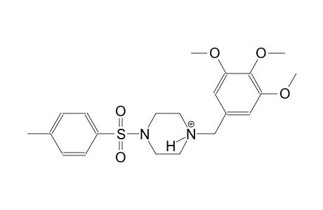 1-[(4-methylphenyl)sulfonyl]-4-(3,4,5-trimethoxybenzyl)piperazin-4-ium