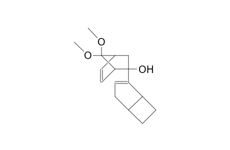 5-exo-Hydroxy-7,7-dimethoxy-5-(cis-bicyclo(3.2.0)oct-2-en-2-yl)-bicyclo(2.2.1)hept-2-ene