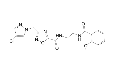 1,2,4-oxadiazole-5-carboxamide, 3-[(4-chloro-1H-pyrazol-1-yl)methyl]-N-[2-[(2-methoxybenzoyl)amino]ethyl]-