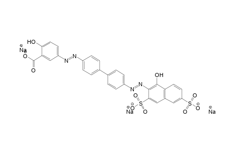 Benzoic acid, 2-hydroxy-5-[[4'-[(1-hydroxy-3,6-disulfo-2-naphthalenyl)azo][1,1'-biphenyl]-4-yl]azo]-, trisodium salt