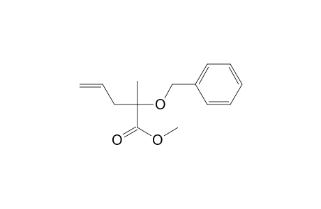 4-Pentenoic acid, 2-methyl-2-(phenylmethoxy)-, methyl ester, (.+-.)-