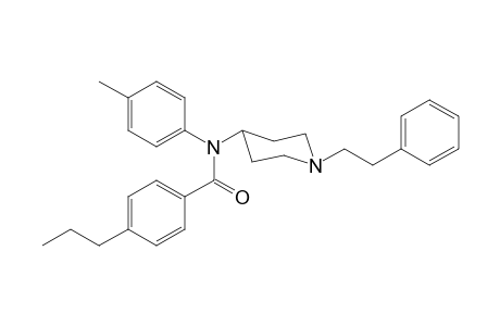 N-(4-Methylphenyl)-N-[1-(2-phenylethyl)piperidin-4-yl]-4-propylbenzamide