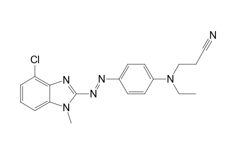 N-Ethyl-N-(2-cyanoethyl)-4-(1-methyl-chlorobenzimidaz-2-ylazo)-aniline