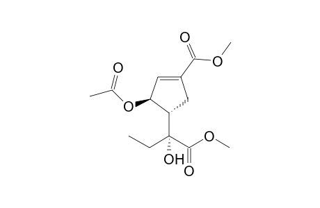 (3S,4S,1'R)-(+)-3-Acetoxy-4-(1'-ethyl-1'-hydroxy-1'-methoxycarbonylmethyl)cyclopent-1-ene-1-carboxylic acid methyl ester