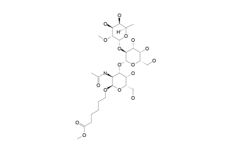 5-(METHOXYCARBONYL)-PENTYL-2-O-METHYL-ALPHA-L-FUCOPYRANOSYL-(1->2)-BETA-D-GALACTOPYRANOSYL-(1->3)-2-ACETAMIDE-2-DEOXY-ALPHA-D-GALACTOPYRANOSIDE