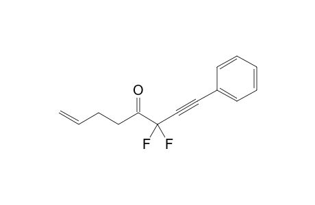 3,3-Difluoro-1-phenyloct-7-en-1-yn-4-one