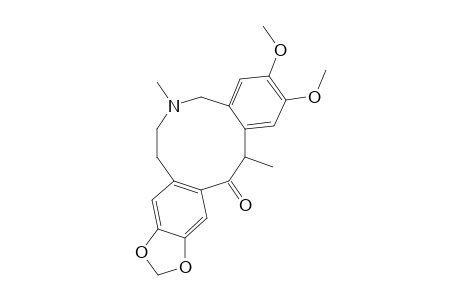 (-)-10,11-DIMETHOXY-13-METHYL-2,3-METHYLENEDIOXYPROTROPINE