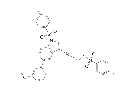 N-[3-[5-(3-methoxyphenyl)-1-(4-methylphenyl)sulfonyl-3-indolyl]prop-2-ynyl]-4-methylbenzenesulfonamide