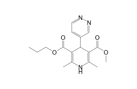 2,6-dimethyl-4-(4-pyridazinyl)-1,4-dihydropyridine-3,5-dicarboxylic acid O3-methyl ester O5-propyl ester