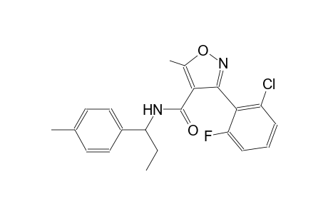 3-(2-chloro-6-fluorophenyl)-5-methyl-N-[1-(4-methylphenyl)propyl]-4-isoxazolecarboxamide