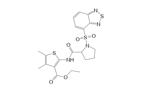 ethyl 2-({[1-(2,1,3-benzothiadiazol-4-ylsulfonyl)-2-pyrrolidinyl]carbonyl}amino)-4,5-dimethyl-3-thiophenecarboxylate
