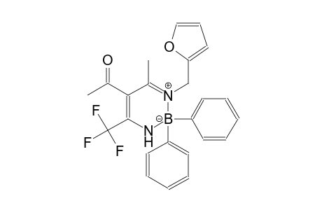 5-acetyl-1-(furan-2-ylmethyl)-6-methyl-2,2-diphenyl-4-(trifluoromethyl)-2,3-dihydro-1,3,2-diazaborinin-1-ium-2-uide