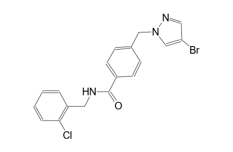 4-[(4-bromo-1H-pyrazol-1-yl)methyl]-N-(2-chlorobenzyl)benzamide
