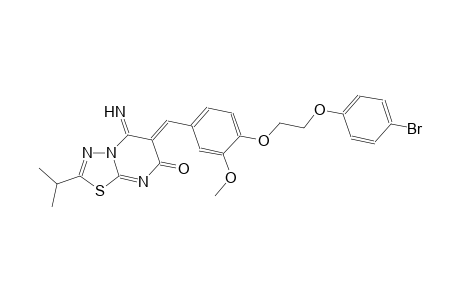 7H-[1,3,4]thiadiazolo[3,2-a]pyrimidin-7-one, 6-[[4-[2-(4-bromophenoxy)ethoxy]-3-methoxyphenyl]methylene]-5,6-dihydro-5-imino-2-(1-