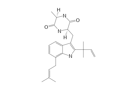 TARDIOXOPIPERAZINE-B;MT-7;CYCLO-L-ALANYL-7-ISOPENTENYL-2-(1',1'-DIMETHYLALLYL)-L-TRYPTOPHAN