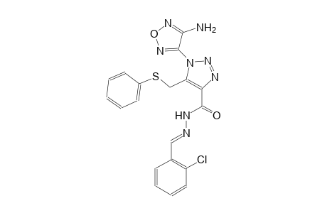 1-(4-amino-1,2,5-oxadiazol-3-yl)-N'-[(E)-(2-chlorophenyl)methylidene]-5-[(phenylsulfanyl)methyl]-1H-1,2,3-triazole-4-carbohydrazide