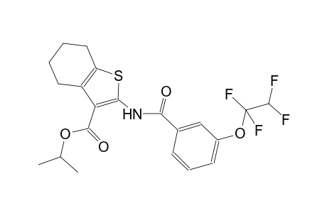 isopropyl 2-{[3-(1,1,2,2-tetrafluoroethoxy)benzoyl]amino}-4,5,6,7-tetrahydro-1-benzothiophene-3-carboxylate