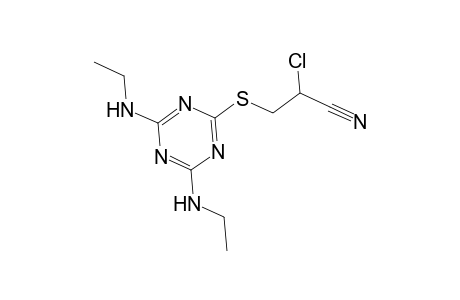3-([4,6-Bis(ethylamino)-1,3,5-triazin-2-yl]sulfanyl)-2-chloropropanenitrile