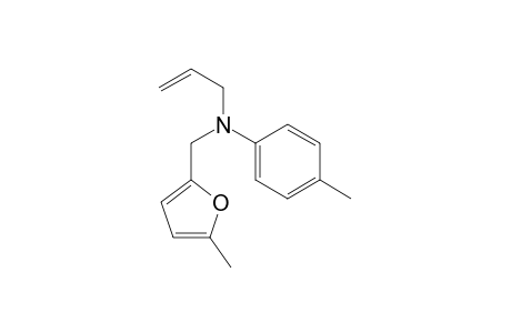 4-Methyl-N-[(5-methyl-2-furanyl)methyl]-N-prop-2-enylaniline