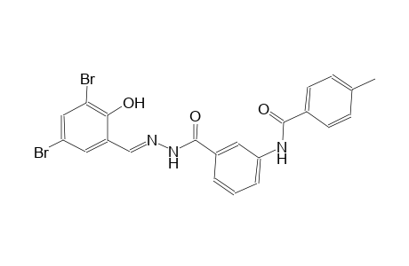 benzoic acid, 3-[(4-methylbenzoyl)amino]-, 2-[(E)-(3,5-dibromo-2-hydroxyphenyl)methylidene]hydrazide