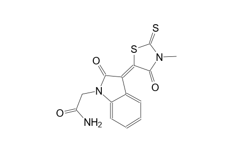2-[(3Z)-3-(3-methyl-4-oxo-2-thioxo-1,3-thiazolidin-5-ylidene)-2-oxo-2,3-dihydro-1H-indol-1-yl]acetamide