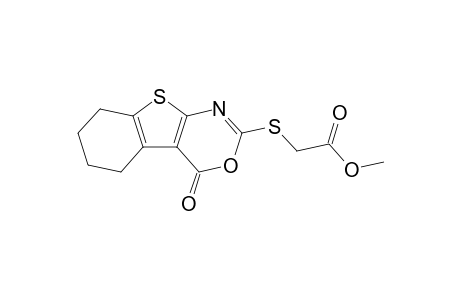 2-[(4-keto-5,6,7,8-tetrahydrobenzothiopheno[2,3-d][1,3]oxazin-2-yl)thio]acetic acid methyl ester