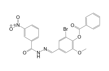 2-bromo-6-methoxy-4-{(E)-[(3-nitrobenzoyl)hydrazono]methyl}phenyl benzoate