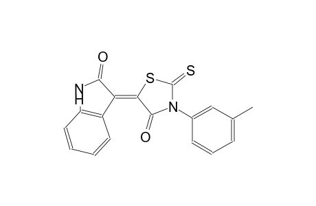(3Z)-3-[3-(3-methylphenyl)-4-oxo-2-thioxo-1,3-thiazolidin-5-ylidene]-1,3-dihydro-2H-indol-2-one